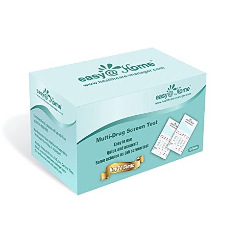 Easy@Home 5 Panel Home Test Kit - Urine Dip Card Drug Testing - Tests for THC...