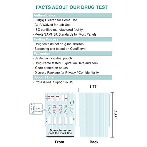 Easy@Home 5 Panel Instant Drug Test Kits - Testing Marijuana (THC), COC, OPI ...