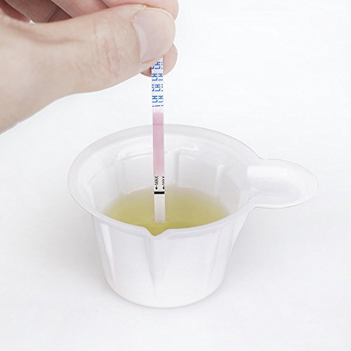 Easy@Home 50 Disposable Plastic Urine Specimen Cups with 3 Free Ovulation Tes...
