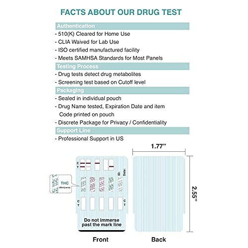Easy@Home 6 Panel Instant Drug Test Kits - Testing Marijuana (THC), Amphetami...