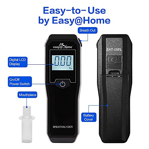 Easy@Home Breathalyzer, Professional-Grade Portable Fuel Cell Breath Alcohol ...