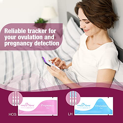 Easy@Home Ovulation & Pregnancy Test Strips Kit: 50 Advanced Ovulation Strips...
