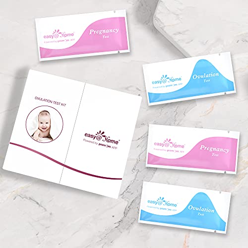 Easy@Home Ovulation & Pregnancy Test Strips Kit: 50 Advanced Ovulation Strips...