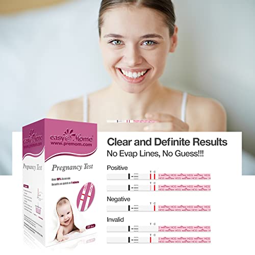 Easy@Home Pregnancy Test Strips Kit, Powered by Premom Ovulation Predictor iO...