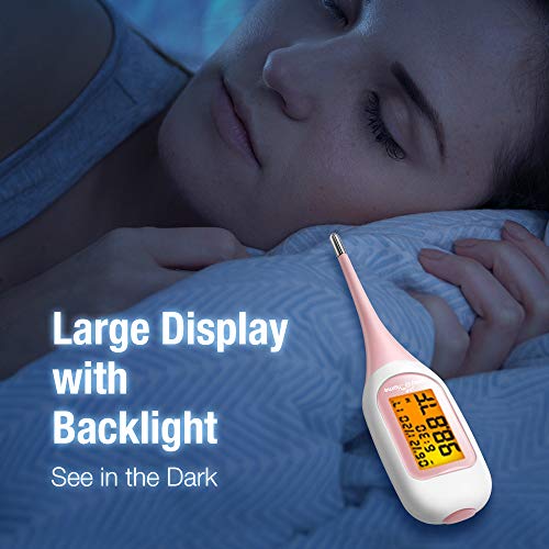 Easy@Home Smart Basal Thermometer, Large Screen and Backlit, FSA Eligible, Pe...