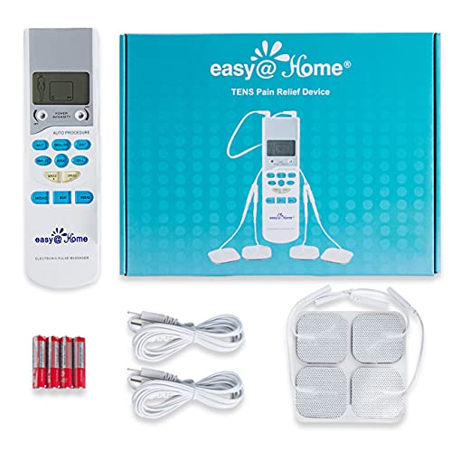 Easy@Home TENS Unit Muscle Stimulator - Electronic Pulse Massager, 510K Clear...