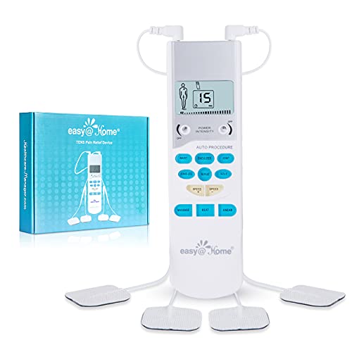 Easy@Home TENS Unit Muscle Stimulator - Electronic Pulse Massager, 510K Clear...