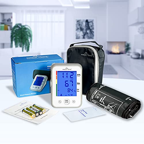 Large Cuff Easy@Home Digital Upper Arm Blood Pressure Monitor (BP Monitor), 3...