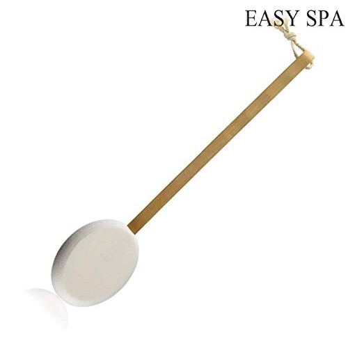 EASY SPA Personal Body Lotion Back Applicator Pad With Wood Handle, Excellent...
