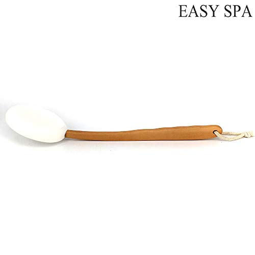 EASY SPA Personal Body Lotion Back Applicator Pad With Wood Handle, Excellent...