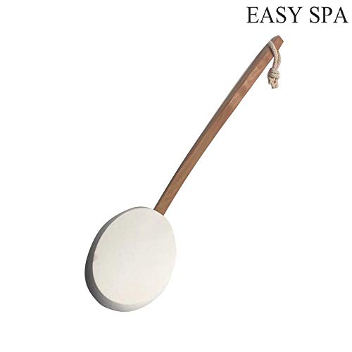 EASY SPA Personal Body Lotion Back Applicator Pad With Wood Handle, Excellent...