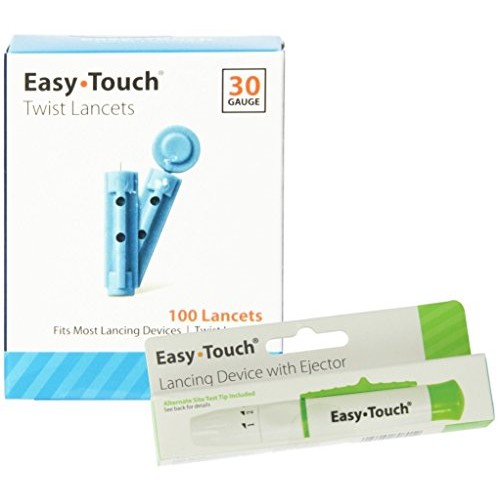 EasyTouch Lancing Device With Easy Touch 30g Lancets, 100 Count