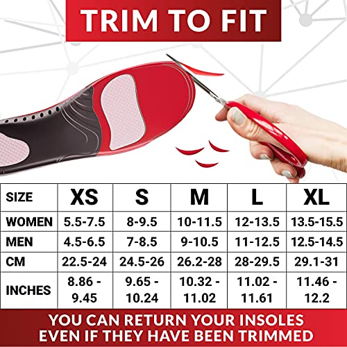 Plantar Fasciitis Arch Support Insoles for Men and Women Shoe Inserts - Ortho...