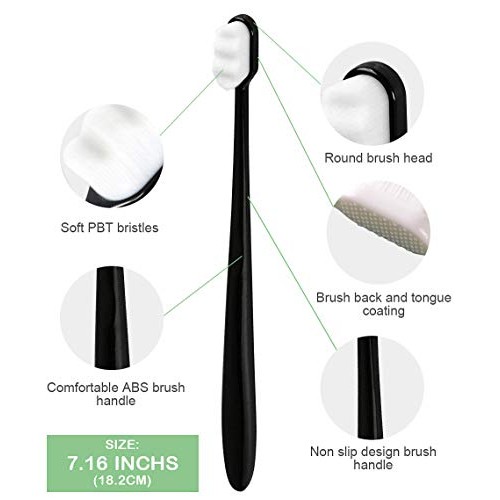 EasyHonor Extra Soft Toothbrush for Sensitive Gums, Micro Fur Manual Toothbru...