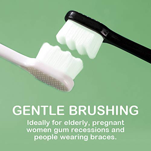 EasyHonor Extra Soft Toothbrush for Sensitive Gums, Micro Fur Manual Toothbru...