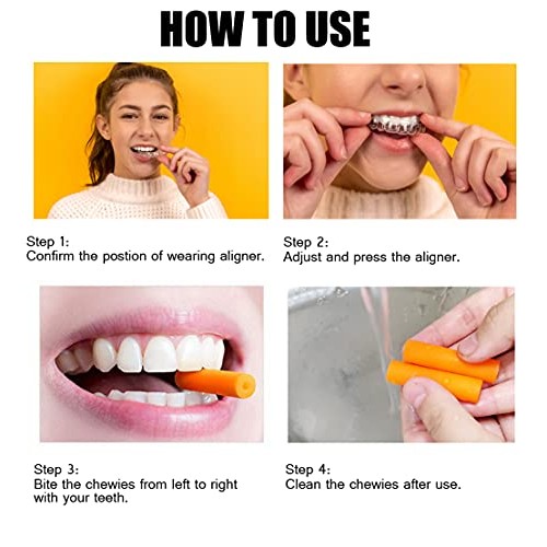 [Lengthened Version] EasyHonor Colourful Orthodontic Aligner Trays Chewies fo...