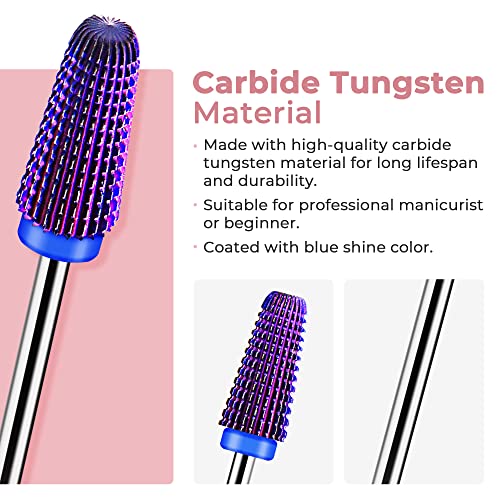 EasyinBeauty 5-in-1 Nail Drill Bit - 3-Piece Nail Drill Bits Set for Gel, Acr...