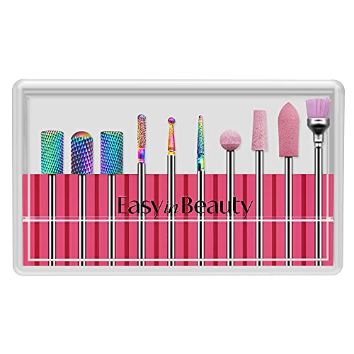 EasyinBeauty Drill bits for nails - Nail drill bit set for Callus, Dead Skin,...
