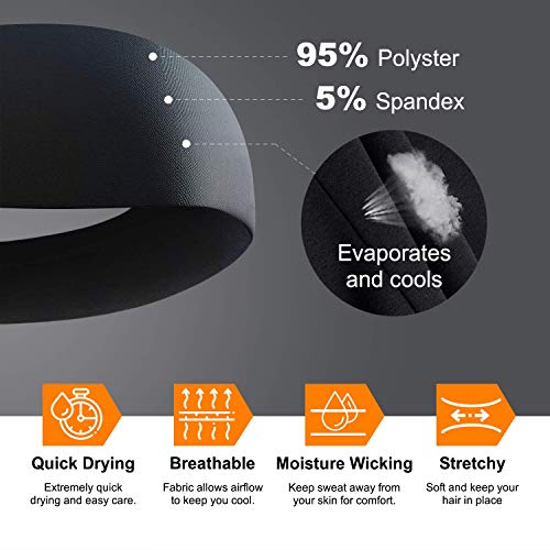 EasYoung Sport Headbands for Men, 3 Pack Mens Elastic Moisture Wicking & Work...