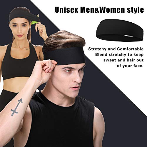 EasYoung Sport Headbands for Men, 3 Pack Mens Elastic Moisture Wicking & Work...