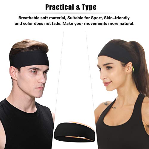 EasYoung Sport Headbands for Men, 3 Pack Mens Elastic Moisture Wicking & Work...
