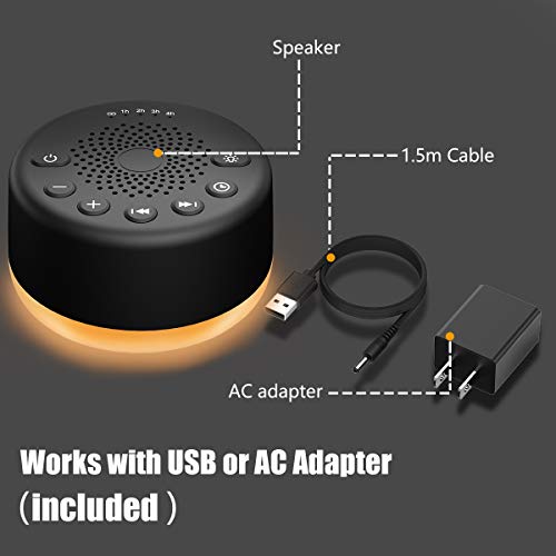 Easysleep Sound White Noise Machine with 25 Soothing Sounds and Night Lights ...