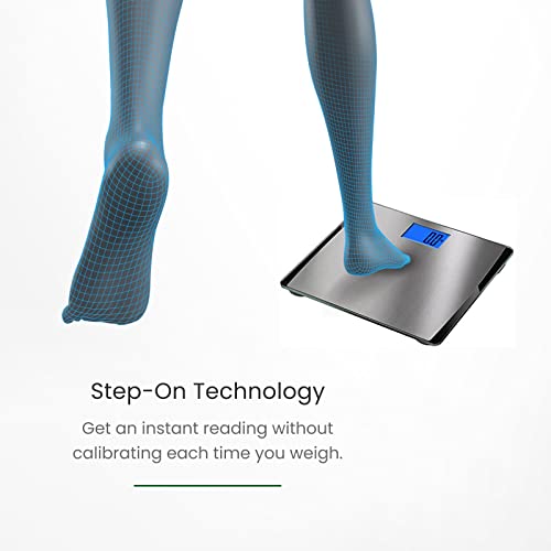 EatSmart Precision 550 Pound Extra-High Capacity Digital Bathroom Scale with ...