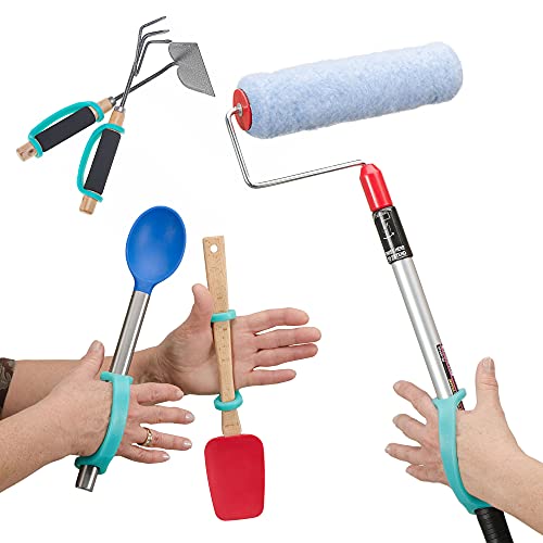 EazyHold Aqua Silicone Adaptive Aid, Universal Cuff Hand Grip Assistive Devic...