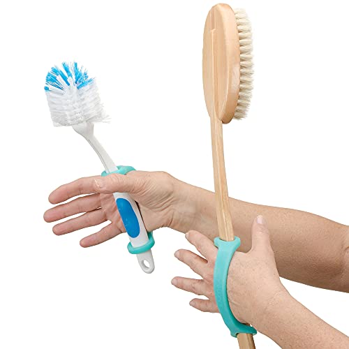 EazyHold Aqua Silicone Adaptive Aid, Universal Cuff Hand Grip Assistive Devic...