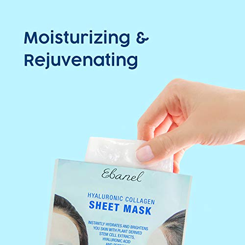 Ebanel 15 Pack Collagen Face Mask, Instant Brightening & Hydrating Face Sheet...