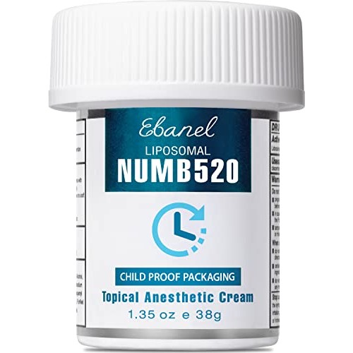 Ebanel 5% Lidocaine Topical Numbing Cream Maximum Strength 1.35 Oz, Numb520 P...
