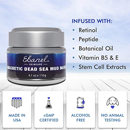 Ebanel Bundle of 15-Pack Collagen Face Mask, and Magnetic Dead Sea Mud Mask