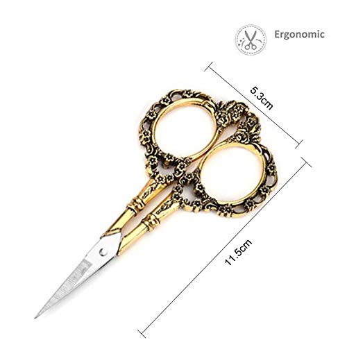 Professional Manicure Scissors, EBANKU Vintage Stainless Steel Cuticle Precis...