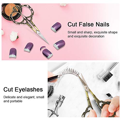 Professional Manicure Scissors, EBANKU Vintage Stainless Steel Cuticle Precis...