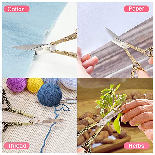 Professional Manicure Scissors, EBANKU Vintage Stainless Steel Cuticle Precis...