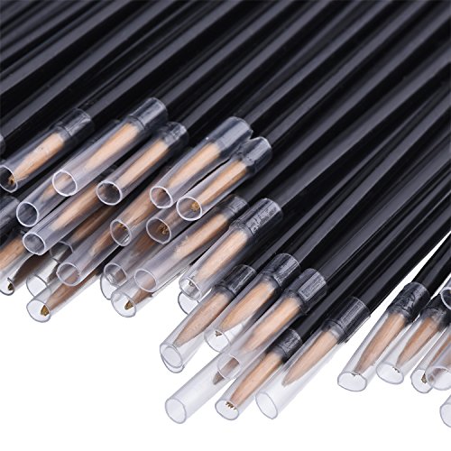 eBoot 100 Pack Disposable Eyeliner Brush Applicator Cosmetic Eye Wands Makeup...