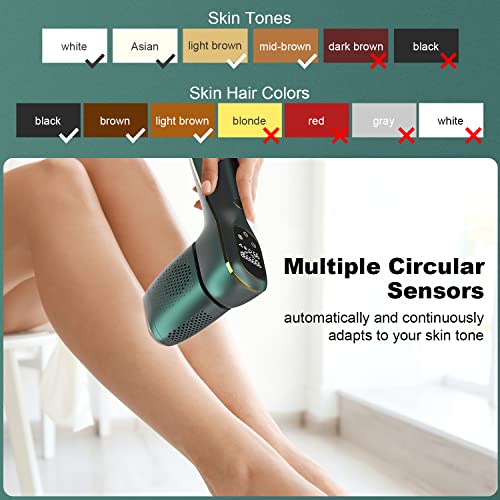 Ebotri Permanent IPL Hair Removal Device Cooling Painless Technology At-Home ...