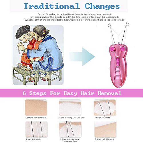 Electric Women Facial Hair Remover, EC VISION Ladies Beauty Epilator Trimmer ...