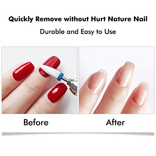 Ceramic Nail Drill Bits Set ECBASKET 7pcs 3/32 inch Diamond Carbide Nail Dril...