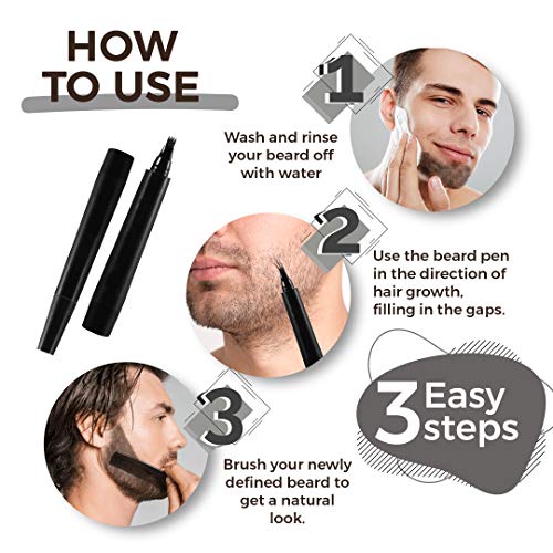 Beard Pencil Filler for Men - Easy to Apply, Waterproof Beard Filler - Beard,...
