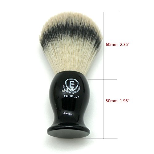 Echolly Luxury Shave Brush for Home or Travel - High end Synthetic Hair Shavi...