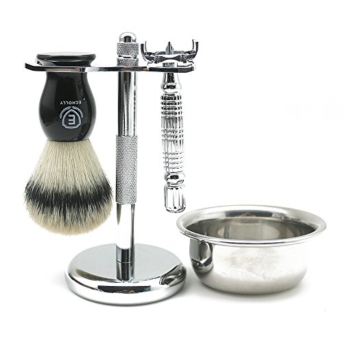 Echolly Luxury Shave Brush for Home or Travel - High end Synthetic Hair Shavi...