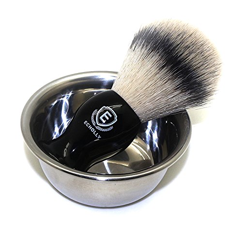 Echolly Luxury Shave Brush for Home or Travel - High end Synthetic Hair Shavi...