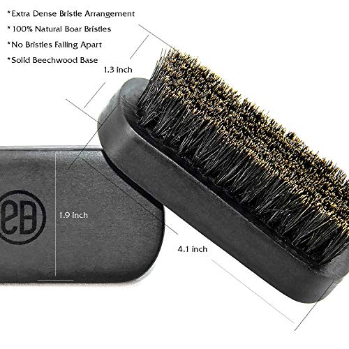 Beard Brush & Beard Comb Kit, Natural Boar Bristle Brush, Authentic Sandalwoo...