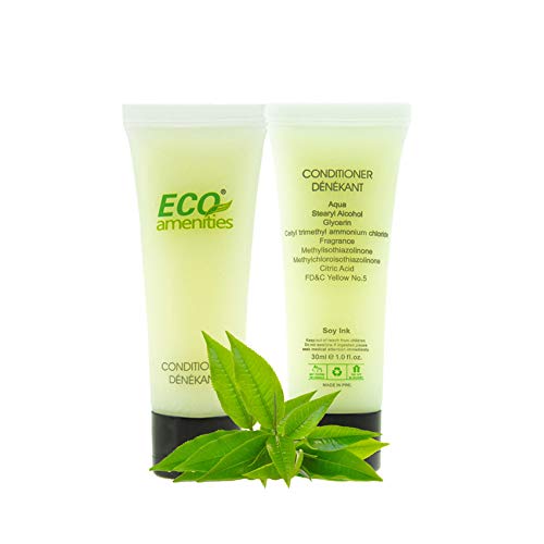 ECO AMENITIES Transparent Tube Flip Cap Individually Wrapped 30ml Conditioner...