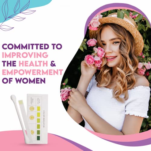 Ecoblossom Vaginal pH Test Strips for Women - Check pH Balance - Monitor Bact...