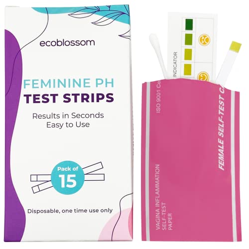 Ecoblossom Vaginal pH Test Strips for Women - Check pH Balance - Monitor Bact...