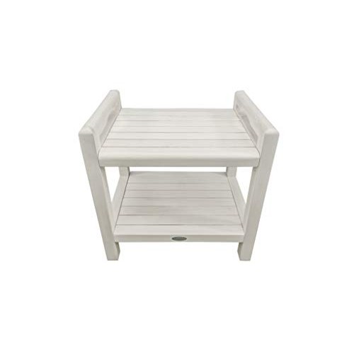 EcoDecors Eleganto Shower Bench, 20", Driftwood