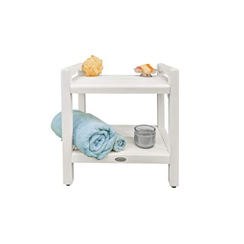 EcoDecors Eleganto Shower Bench, 20", Driftwood