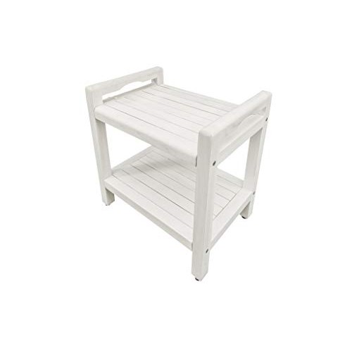 EcoDecors Eleganto Shower Bench, 20", Driftwood